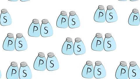 Pepper salt bottle seamless vector pattern sugar scarf isolated tile backgrou 스톡 일러스트