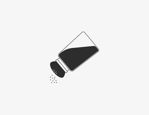 Pepper, salt, shaker icon. Vector illustration. Flat design. Stock Illustration