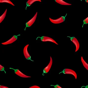 Pepper seamless pattern Stock Illustration