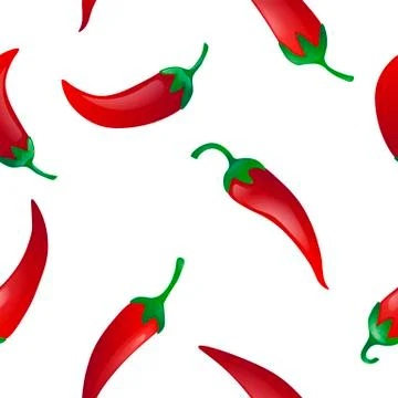 Pepper seamless pattern Stock Illustration