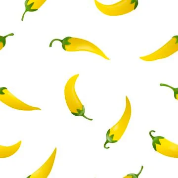 Pepper seamless pattern Stock Illustration