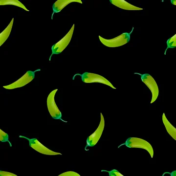 Pepper seamless pattern Stock Illustration