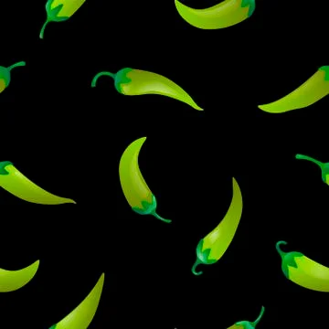 Pepper seamless pattern Stock Illustration