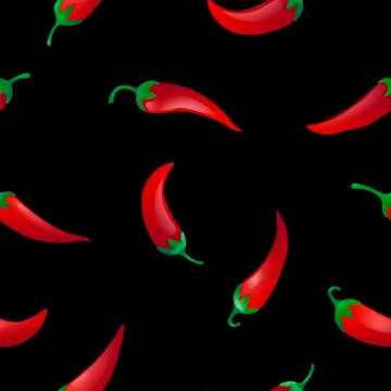 Pepper seamless pattern Stock Illustration