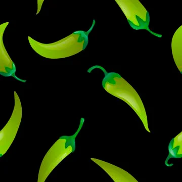 Pepper seamless pattern Stock Illustration