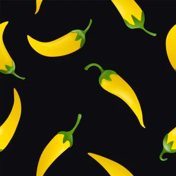 Pepper seamless pattern Stock Illustration