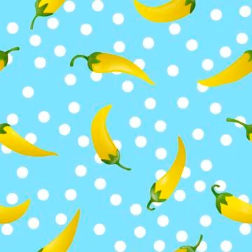 Pepper seamless pattern Stock Illustration