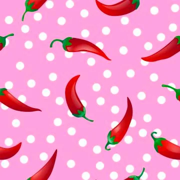 Pepper seamless pattern Stock Illustration