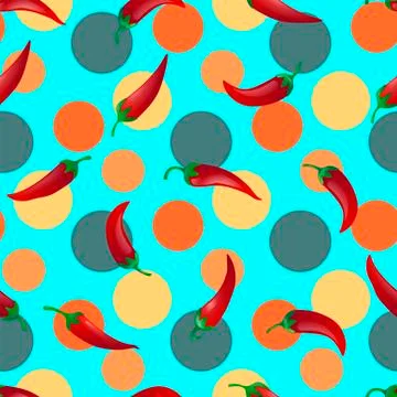 Pepper seamless pattern Stock Illustration