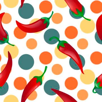 Pepper seamless pattern Stock Illustration