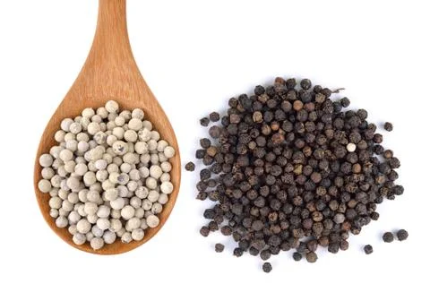 Pepper seeds on white background Stock Photos