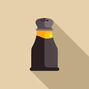 Pepper shaker adding flavor with freshly ground peppercorns Stock Illustration