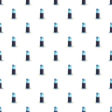 Pepper shaker pattern repeating on white background Stock Illustration