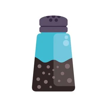 Pepper shaker storing black spice vector icon Stock Illustration