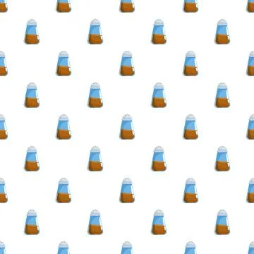 Pepper shakers forming seamless culinary spice pattern Stock Illustration