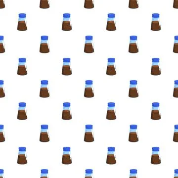 Pepper shakers in a repeating seamless pattern Stock Illustration