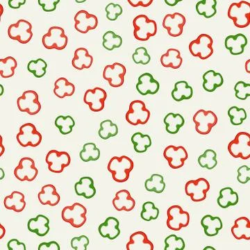 Pepper slices pattern Stock Illustration