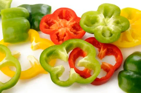 Pepper slices Stock Photos