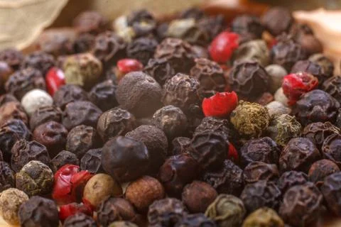 Pepper spice different Stock Photos