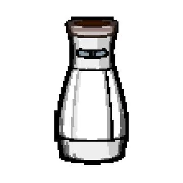 Pepper spice grinder pixel art vector illustration Stock Illustration
