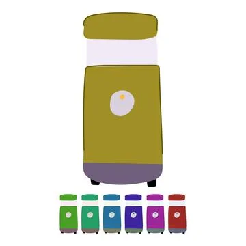 Pepper spice grinder vector cartoon graphic Stock Illustration