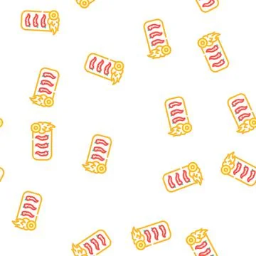 Pepper spice label vector seamless pattern Stock Illustration