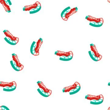 Pepper spice taste scale isometric icon seamless pattern 库存插图