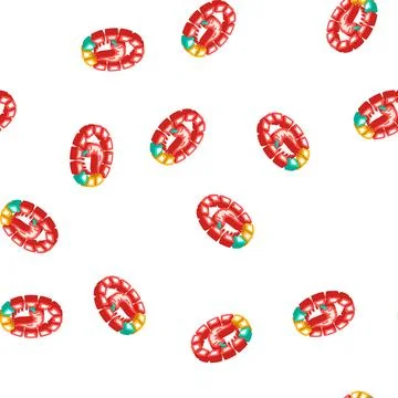 Pepper spicy round scale isometric icon seamless pattern Stockillustratie