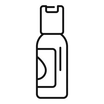 Pepper spray icon representing self defense weapon for protection Stock Illustration