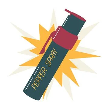 Pepper spray for self defense Stock Illustration