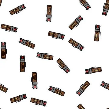 Pepper spray vector seamless pattern Stock Illustration