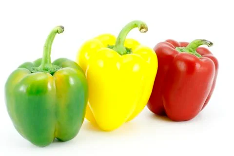 Pepper three-coloured. Stock Photos