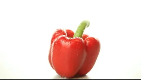 Pepper under water spray Stock Footage 10600118