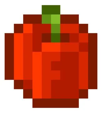 Pepper Vegetables Pixel Art Icon Design Stock Illustration