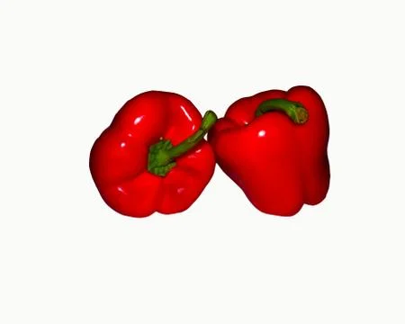 Pepper on white background Stock Photos