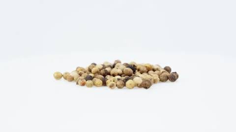 Peppercorn Rotating on White Background Isolated Stock Footage 325348349