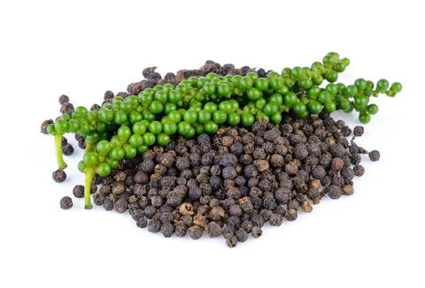 Peppercorn on white background Stock-Fotos