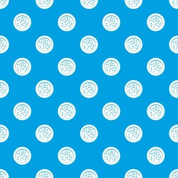 Peppercorns on a plate pattern seamless blue Stock Illustration