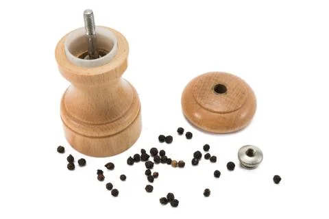 Peppermill in pieces Stock Photos