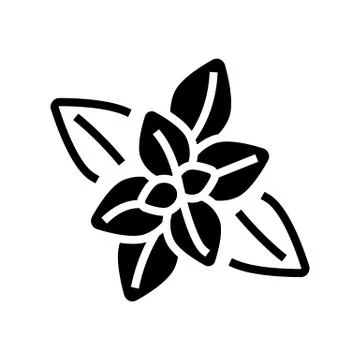 Peppermint aromatherapy glyph icon vector illustration Stock Illustration