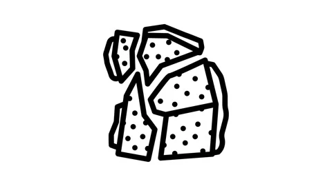 Peppermint bark food snack line icon animation Stock Footage 326763502