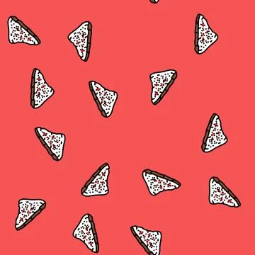 Peppermint bark food snack vector seamless pattern Stock Illustration