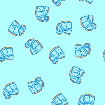 Peppermint bark food snack vector seamless pattern Stock Illustration