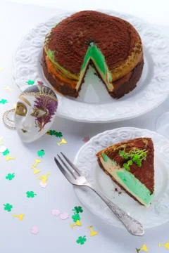 Peppermint cake Stock Photos