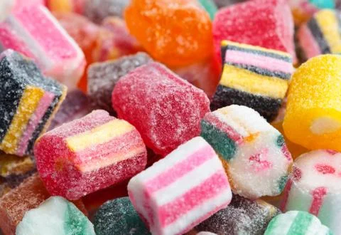 Peppermint candies close up Stock Photos