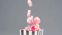 Slow Motion Making of Peppermint Hard Candy 