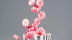 Slow Motion Making of Peppermint Hard Candy 