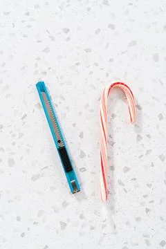 Peppermint Candy Cane Stock Photos