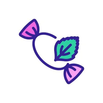 Peppermint candy icon vector outline illustration Stock Illustration
