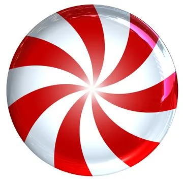 Peppermint candy isolated on white Stock Illustration